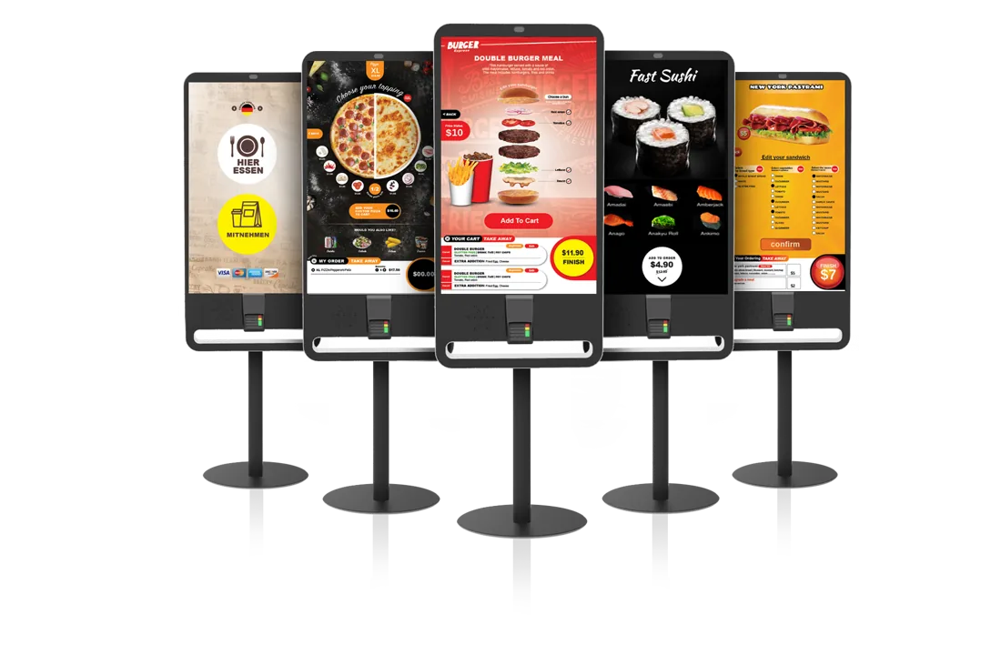 Self-ordering kiosks